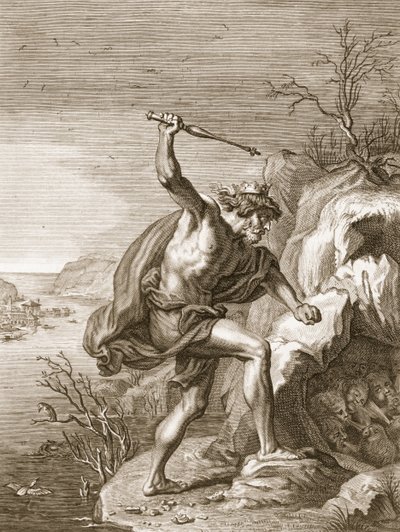 Alcyone and Ceux Transformed into Birds, 1730 by Bernard Picart